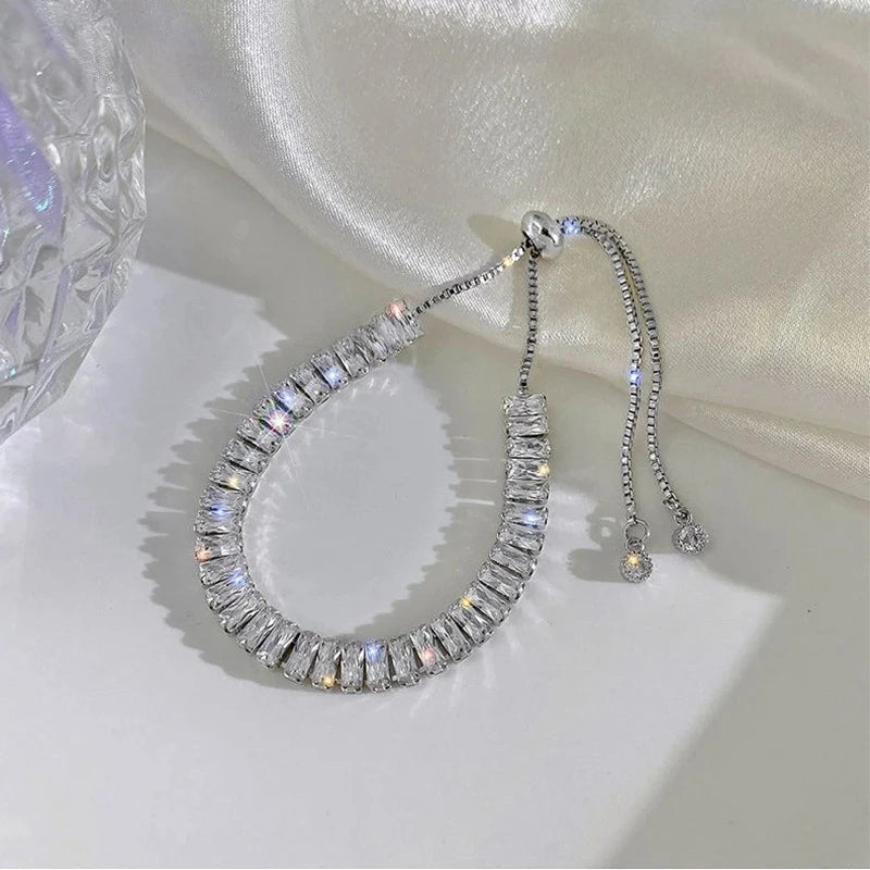 Luxury Cubic Zirconia Tennis Bracelet – Gold, Rose Gold & Silver