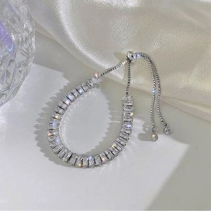 Luxury Cubic Zirconia Tennis Bracelet – Gold, Rose Gold & Silver