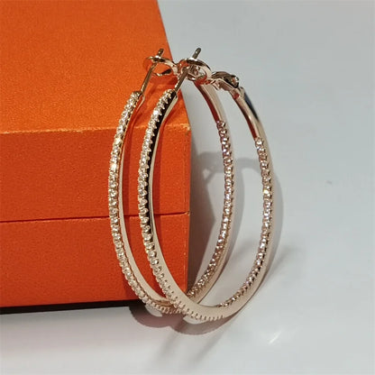Silver/Gold/Rose Gold Moissanite Hoop Earrings