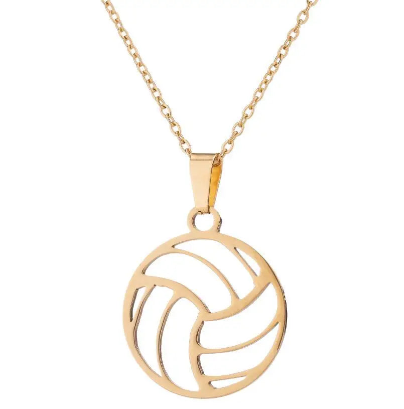 Beach Volleyball Charm Necklace