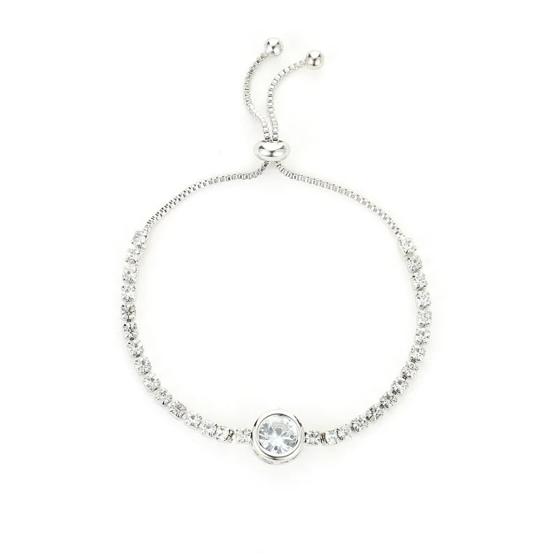 Luxury Cubic Zirconia Tennis Bracelet – Gold, Rose Gold & Silver
