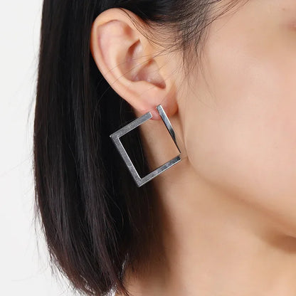 Retro Minimalist Square Geometric Stud Earrings