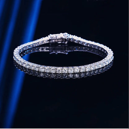 D-VVS1 Moissanite Tennis Bracelet – 925 Sterling Silver
