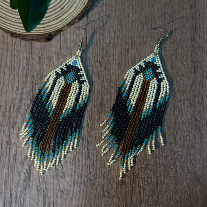 Bohemian Beaded Tassel Earrings – Lightweight Colorful Dangle Drops