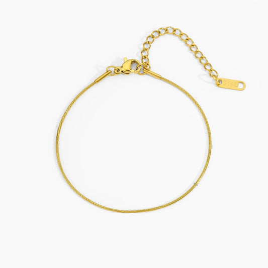 Ultra-Fine Stainless Steel Snake Chain Bracelet – Gold & Silver